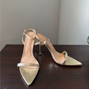 Elegant Gold Women's Heels